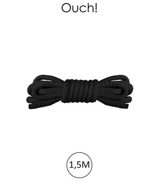 Mini corde de bondage 1,5m noire - Ouch